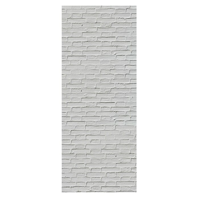 SanDesign Alu-Verbundplatte100 x 250 cm, White Brick Wall Front View