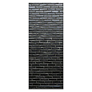 SanDesign Alu-Verbundplatte (100 x 250 cm, Black Brick Wall)