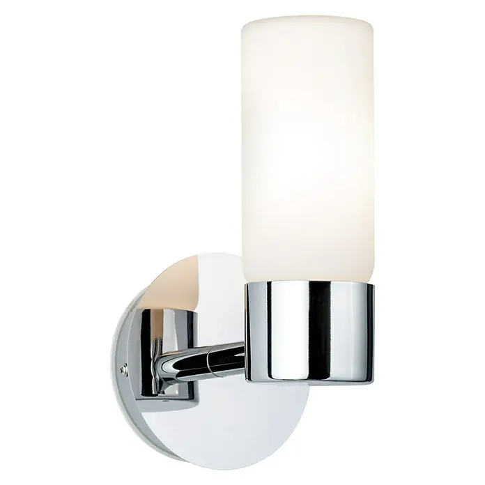 Paulmann Wandleuchte Eleon - 33 W, L x B x H: 13,5 x 10,5 x 20,3 cm, Chrom, G9 - Wandleuchte mit zylindrischem Lampenschirm und Chromarmatur, die ein elegantes und modernes Design bietet. Ideal für Badezimmer oder Flure.