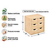 Astigarraga Caja con cajones Minibloc (L x An x Al: 20 x 28 x 28 cm, 6 cajones)