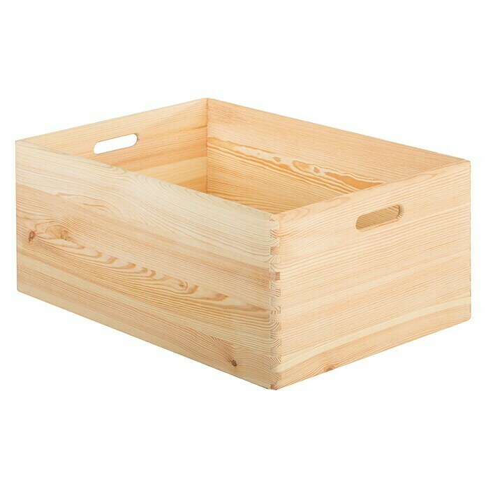 Astigarraga Caja de madera (L x An x Al: 60 x 40 x 13 cm, Natural)