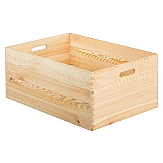Astigarraga Caja de madera (L x An x Al: 60 x 40 x 23 cm, Natural)