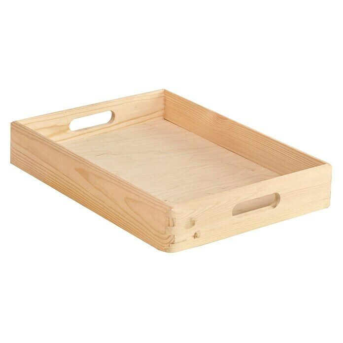 Astigarraga Caja de madera (L x An x Al: 40 x 30 x 7 cm, Natural)