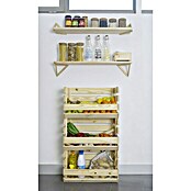Astigarraga Evolution Caja de madera apilable (L x An x Al: 60 x 43 x 35,3 cm, Natural)