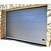 Burlete bajo puerta aluminio garaje (Gris, Largo: 2,5 m, Suelos irregulares)