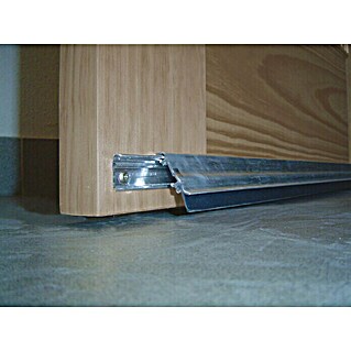 Burlete para puerta basculante aluminio (Plata, Largo: 93 cm, Suelos lisos)