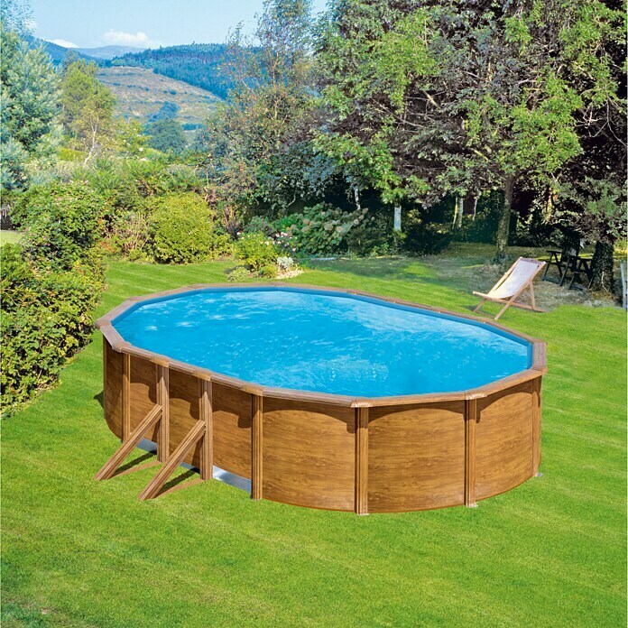 myPool Feeling Ovalbecken-Set500 x 300 x 132 cm, 17 m³, Holz Unknown