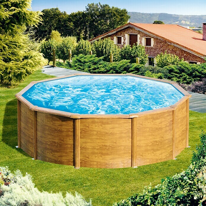 myPool Feeling Pool-KomplettsetØ x H: 350 x 132 cm, 12 m³, Holz Unknown