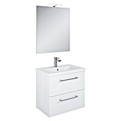 Riva Badmöbel-Set Compact (60 cm, Weiß, Glänzend)