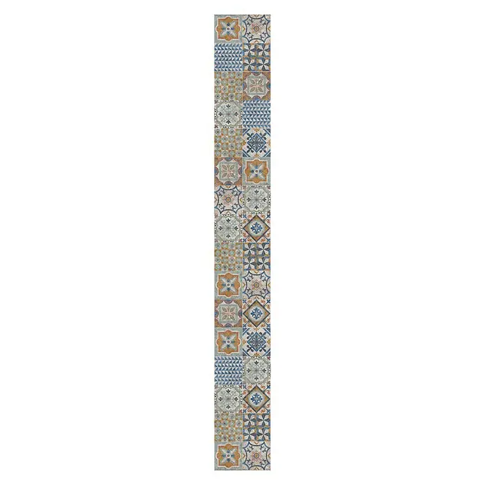 Bariperfil Panel de pared digital Hidráulico Marino - 260 x 32 cm - Tira de azulejos larga y estrecha con patrones y motivos coloridos, ideal para decorar paredes y suelos.