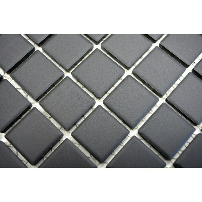 Mozaik pločica Quadrat Uni CU 020  (32,6 x 30 cm, Crne boje, Mat) | BAUHAUS