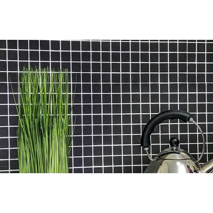 Mozaik pločica Quadrat Uni CU 020  (32,6 x 30 cm, Crne boje, Mat) | BAUHAUS