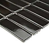 Mosaikfliese Stäbchen Uni ST 350 (29 x 29,7 cm, Schwarz, Glänzend) | BAUHAUS