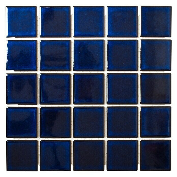 Mozaik pločica Quadrat Uni SD 651N  (30,4 x 30,4 cm, Kobaltno plave boje, Sjaj) | BAUHAUS