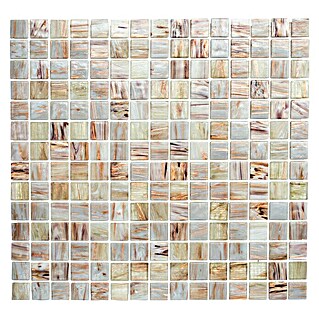 Mosaikfliese Quadrat Uni GM GSL 510 (32,7 x 30,5 cm, Beige, Glänzend)