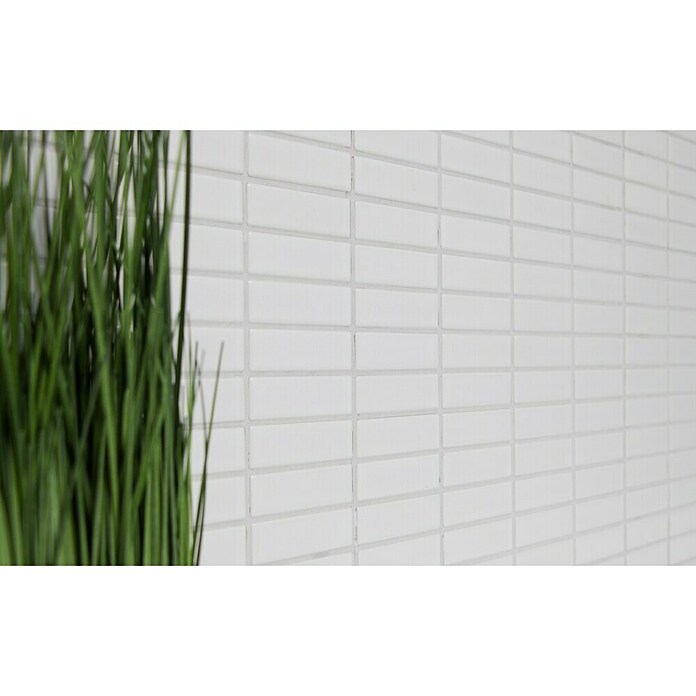 Mosaikfliese Stäbchen Uni ST 310 (29,7 x 29 cm, Weiß, Glänzend) | BAUHAUS