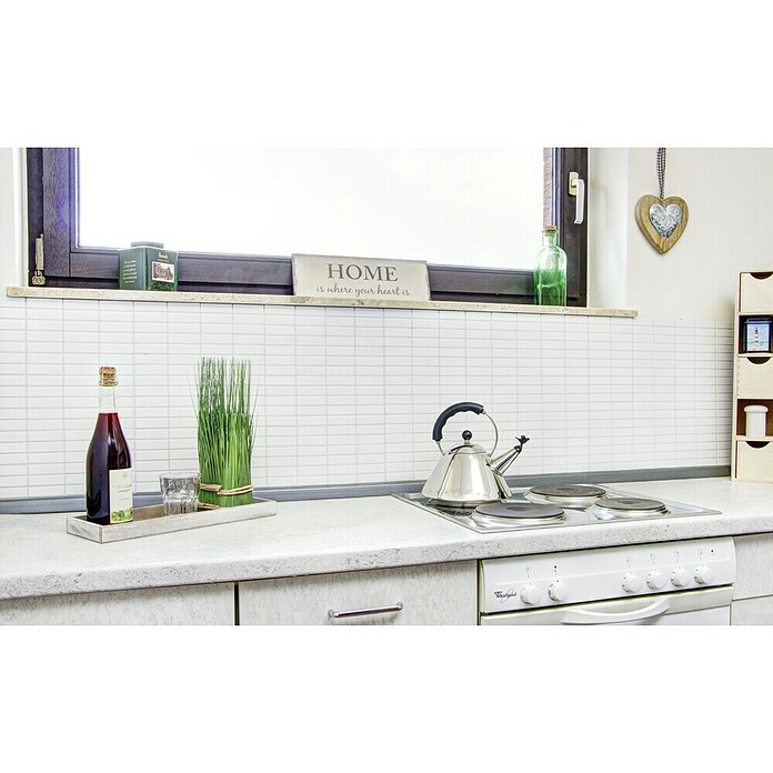 Mosaikfliese Stäbchen Uni ST 310 (29,7 x 29 cm, Weiß, Glänzend) | BAUHAUS