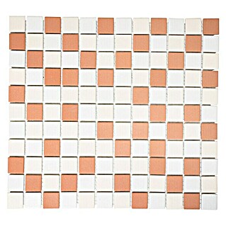Mosaikfliese Quadrat AT 601 (33 x 30,2 cm, Weiß/Beige/Terracotta, Matt)
