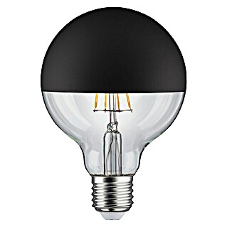 Paulmann Bombilla LED Globe Form G95 (E27, Intensidad regulable, Blanco cálido, 600 lm, 6,5 W, Color: Negro Mate, Mate)