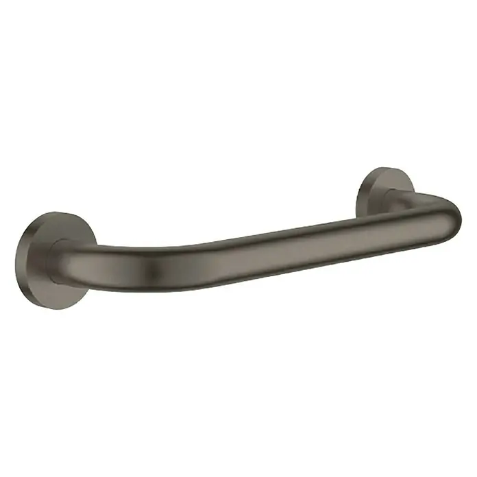 Grohe Essentials Wannengriff - Breite: 34,9 cm, Hard Graphite, Matt - Stilvolle, graue Haltestange für das Badezimmer, die Sicherheit und modernes Design vereint. Ideal für jedes Badezimmerambiente.
