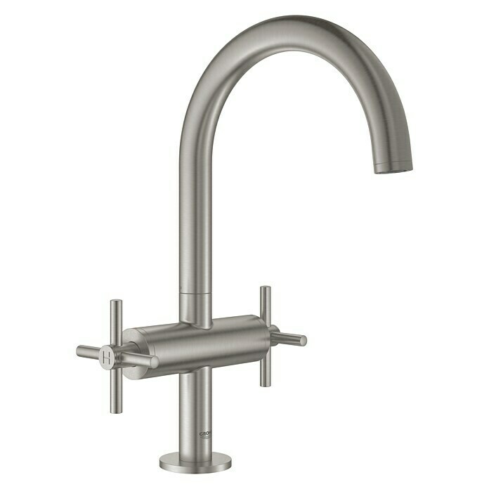 Grohe Atrio Waschtischarmatur L-Size (Kreuzgriff, Supersteel, Matt)