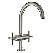 Grohe Atrio Waschtischarmatur L-Size (Kreuzgriff, Supersteel, Matt)