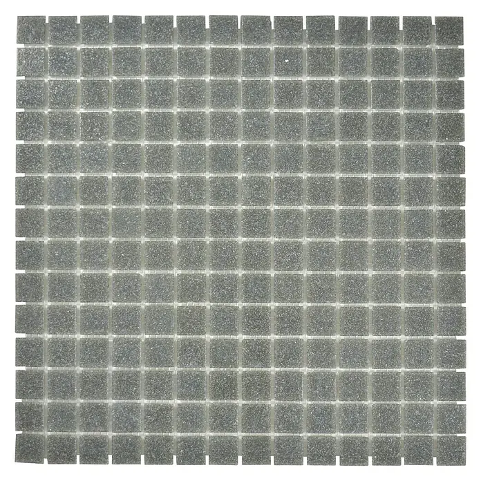 Mosaikfliese Quadrat Uni GM A 20 - 30,5 x 30,5 cm, Grau, Glänzend - Bild einer Mosaikfliese in einem Grauton, ideal für Badezimmer oder Küchen. Perfekt für moderne Akzente und zeitlose Eleganz im Raum.