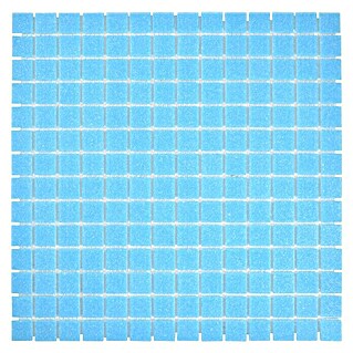 Mosaikfliese Quadrat Uni GM A 36 (30,5 x 30,5 cm, Hellblau, Glänzend)