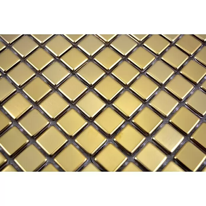 Mosaikfliese Quadrat XCE 15DG - 30 x 30 cm, Gold, Glänzend - Detailaufnahme