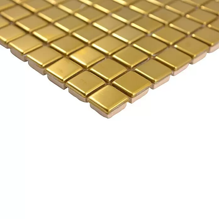 Mosaikfliese Quadrat XCE 15DG - 30 x 30 cm, Gold, Glänzend - Detailaufnahme