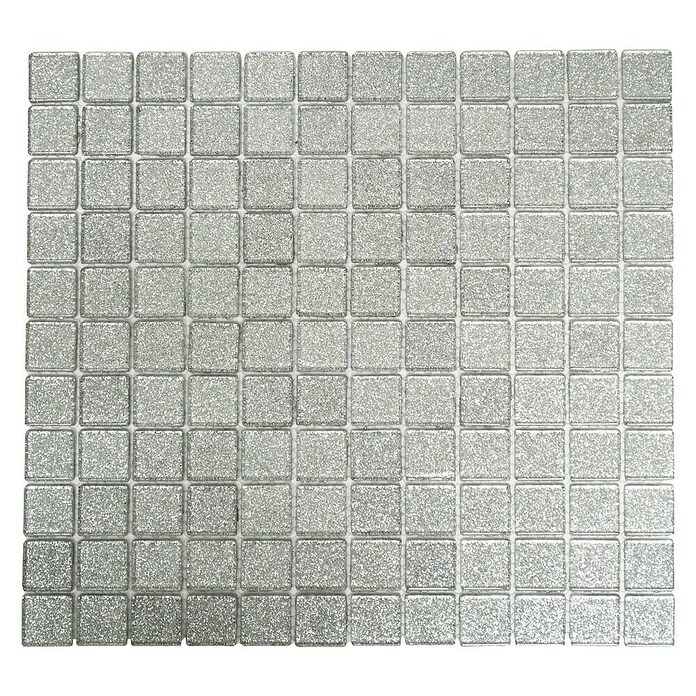 Mosaikfliese Quadrat Crystal CM 4SB6 (32,7 x 30,2 cm, Silber, Glänzend) | BAUHAUS