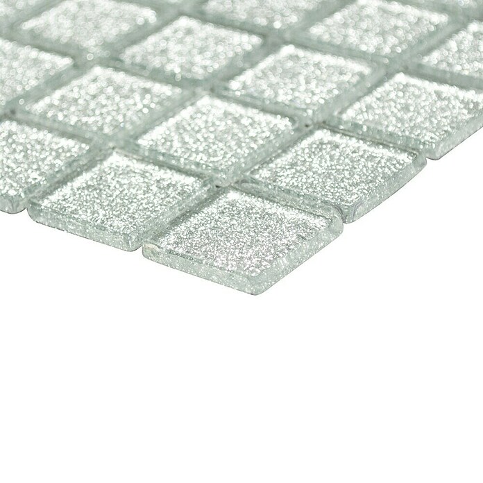 Mosaikfliese Quadrat Crystal CM 4SB6 (32,7 x 30,2 cm, Silber, Glänzend) | BAUHAUS