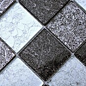 Mosaikfliese Quadrat Crystal XCM 8BS28 (30 x 30 cm, Silber/Schwarz, Glänzend) | BAUHAUS
