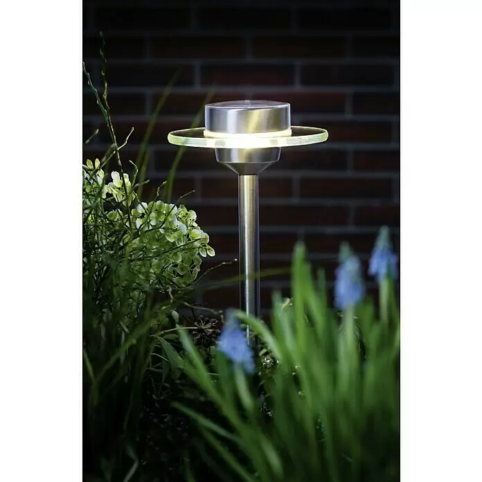 Paulmann Special Line Solarleuchte Ufo - Edelstahl, Höhe: 55 cm, LED - Stimmungsaufnahme