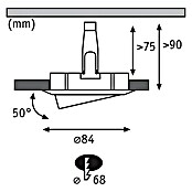 Paulmann Led-inbouwverlichtingset (6,5 W, Wit, Diameter: 8,4 cm, 3 stk., GU10)