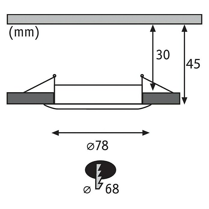 Paulmann LED-Einbauleuchte (6,5 W, Aluminium, Durchmesser: 7,8 cm)