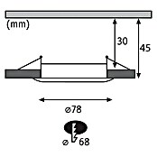 Paulmann LED-Einbauleuchte (6,5 W, Aluminium, Durchmesser: 7,8 cm)