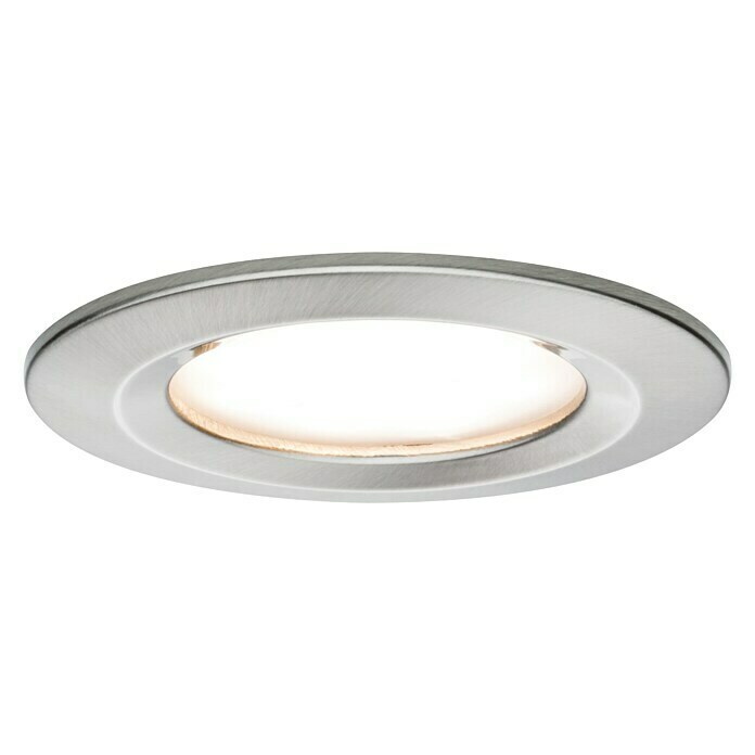 Paulmann LED-Einbauleuchten-Set Nova (6,5 W, Eisen gebürstet, Ø x H: 7,8 x 4,5 cm)