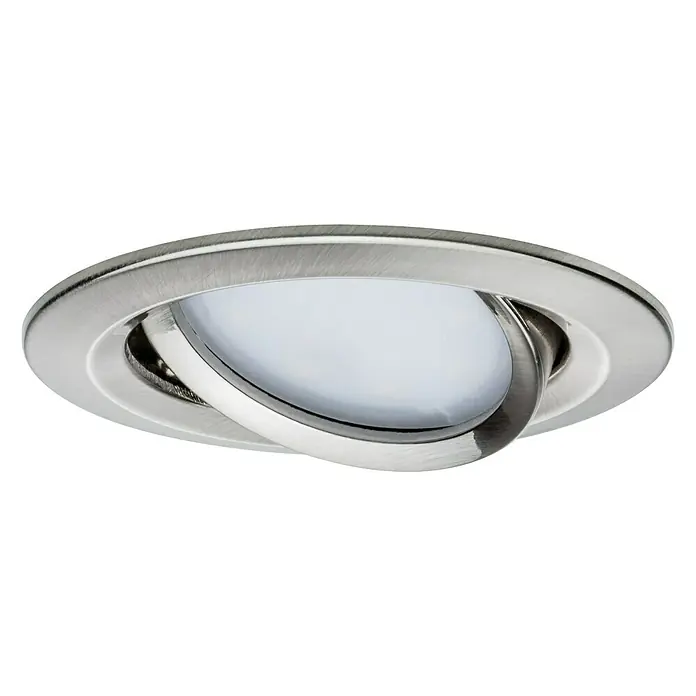 Paulmann Nova LED-Einbauleuchten-Set - 6,5 W, 3 Stk., Warmweiß, Durchmesser: 8,4 cm, Eisen gebürstet - Einbaustrahler mit gebürstetem Nickel-Finish und schwenkbarem LED-Licht für flexible Beleuchtungslösungen.