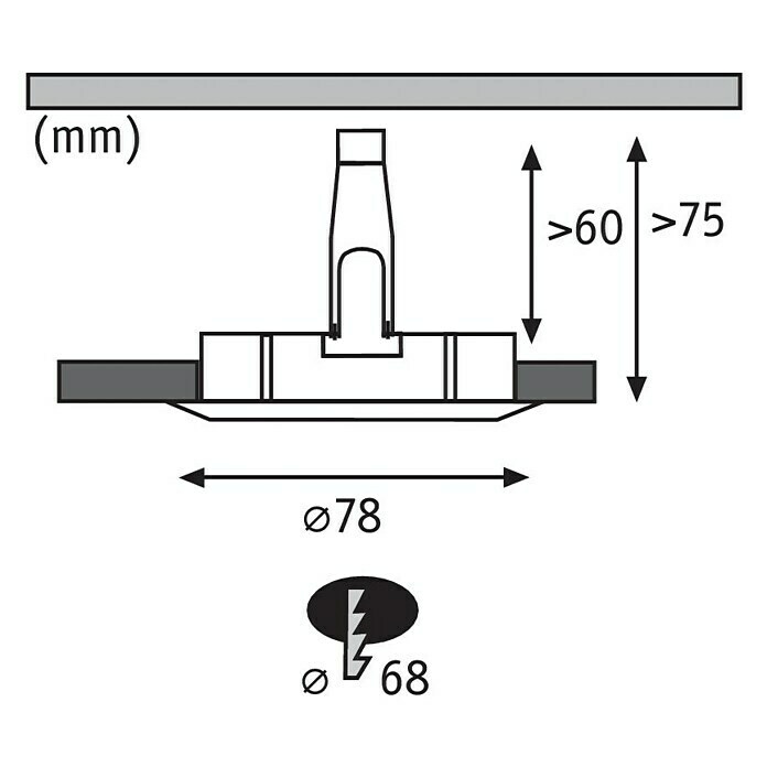 Paulmann LED-Einbauleuchte (6,5 W, Weiß, Durchmesser: 7,8 cm, GU10)
