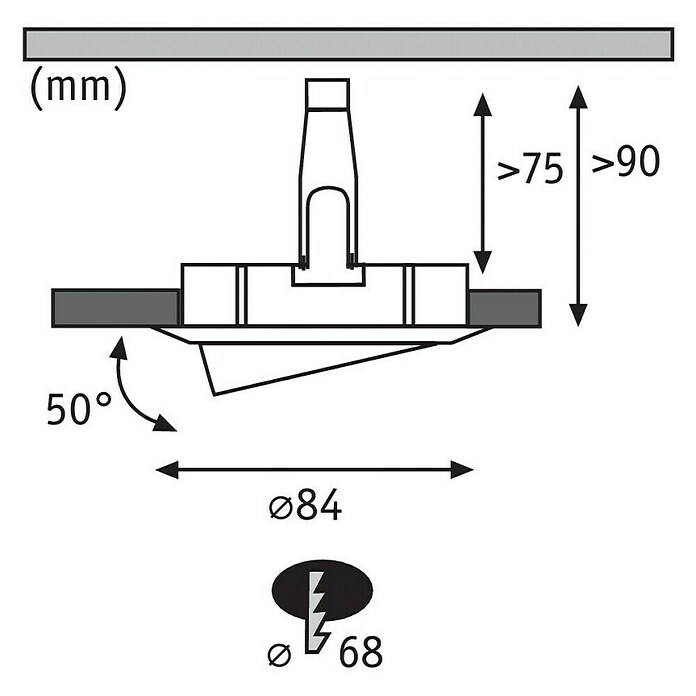Paulmann LED-Einbauleuchten-Set (6,5 W, Aluminium, Durchmesser: 8,4 cm, GU10)