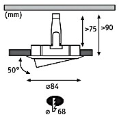 Paulmann LED-Einbauleuchten-Set (6,5 W, Aluminium, Durchmesser: 8,4 cm, GU10)