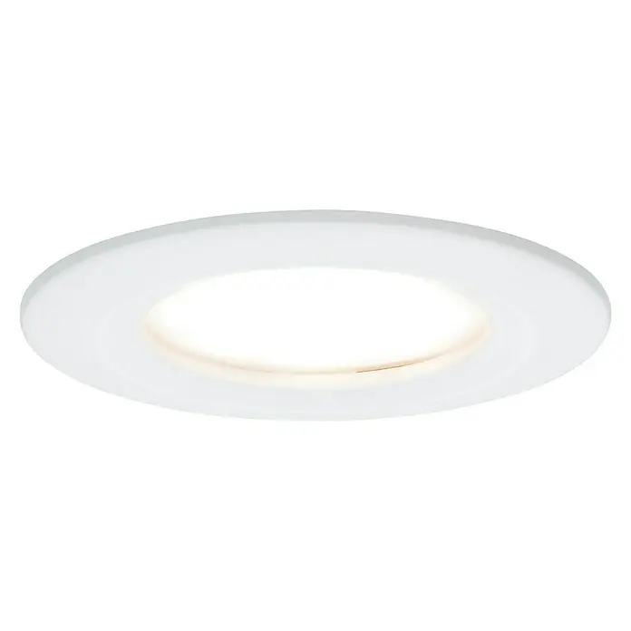 Paulmann Nova Set de focos LED empotrables Nova Coin Reto - 6,5 W, 3 ud., Blanco cálido, Diámetro: 7,8 cm, Blanco - Foco LED empotrable, redondo y blanco, ideal para interiores modernos y soluciones de iluminación eficientes.