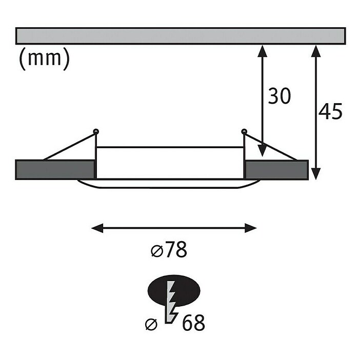 Paulmann Set de focos LED empotrables (6,5 W, Cromo, Diámetro: 7,8 cm, 3 uds.)