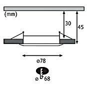 Paulmann Set de focos LED empotrables (6,5 W, Cromo, Diámetro: 7,8 cm, 3 uds.)