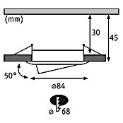 Paulmann Uugradbena LED svjetiljka (6,5 W, Krom, Promjer: 8,4 cm, 3 kom)