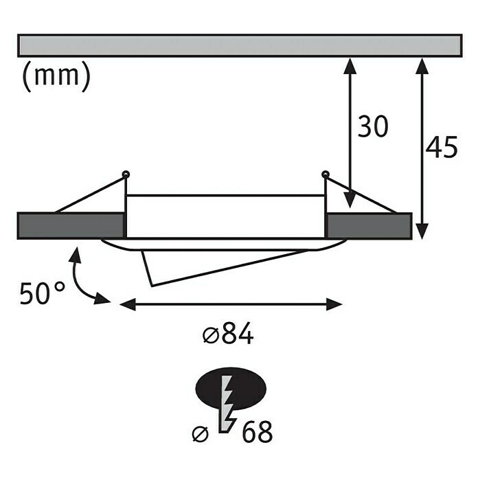 Paulmann LED-Einbauleuchten-Set Nova  (6,5 W, Eisen gebürstet, Ø x H: 8,4 x 4,5 cm)