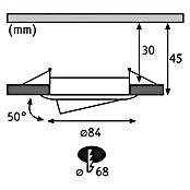 Paulmann LED-Einbauleuchten-Set Nova  (6,5 W, Eisen gebürstet, Ø x H: 8,4 x 4,5 cm)