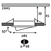 Paulmann Uugradbena LED svjetiljka (6,5 W, Aluminij, Promjer: 8,4 cm, 3 kom)