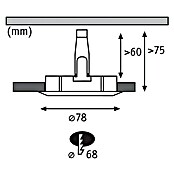 Paulmann Led-inbouwverlichtingset (6,5 W, Wit, Diameter: 7,8 cm, 3 stk., IP44)